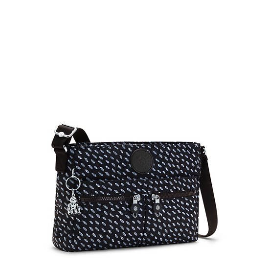 Kipling New Angie Printed Crossbody Taske Sort | DK 1201LI